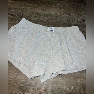Parke Cotton Boxer Gray Lounge Shorts Size Small